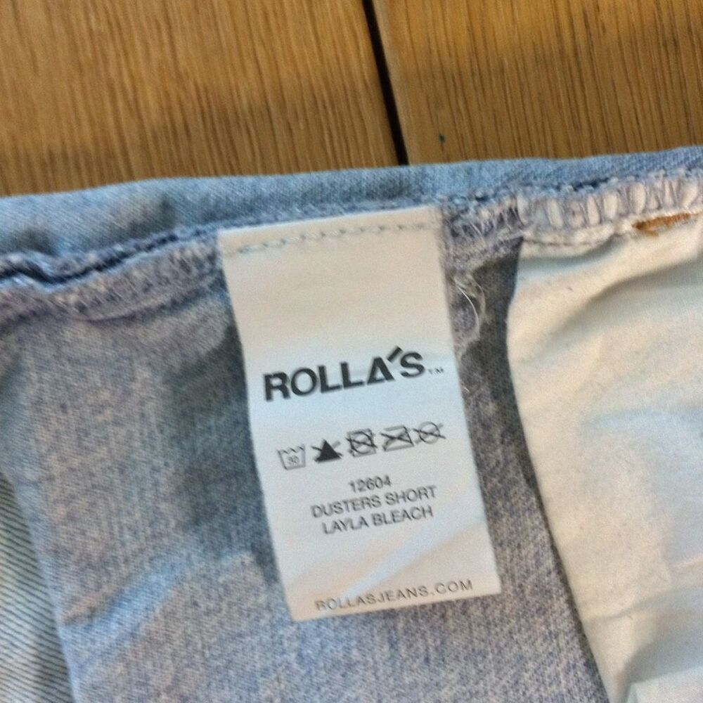 Rolla’s duster high rise denim light wash shorts distressed 26 - Picture 8 of 9